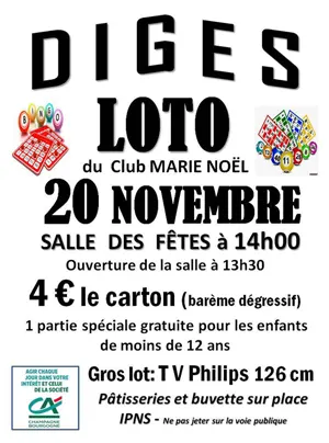 Grand Loto du Club Marie Nol