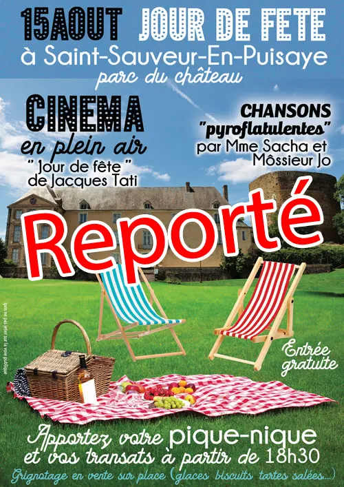 Report en 2023 // Jour de Fte  Saint-Sauveur / Cinma en plein air : 