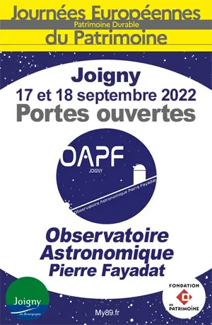 Journes Europennes du Patrimoine : Portes ouvertes de l'Observatoire Astronomique Pierre Fayadat (Dcouverte d'un observatoire amateur et de son tlscope)