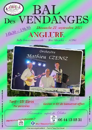 Le Bal des Vendanges : venez fêter la fin des vendanges avec Mathieu Czensz et son Orchestre