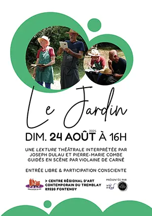 Lecture théâtrale : "Le Jardin" interprétée par Joseph Dulau et Pierre-Marie Combe, guidés en scène par Violaine de Carné