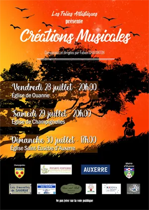 Concert avec orchestre symphonique : Crations Musicales composes et diriges par Fabien Chavanton
