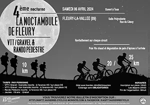 4me dition de La Noctambule de Fleury (VTT/Gravel & Rando pdestre / 20 et 35 km)