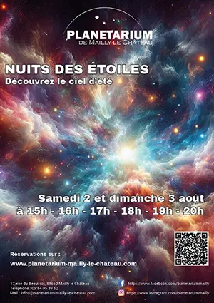 Séances de planétarium spéciales Nuits des étoiles (6 séances par jour)