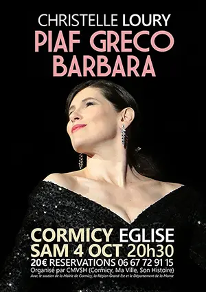 Concert "Piaf Gréco Barbara" (spécial église) par Christelle Loury
