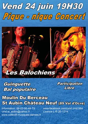 Pique-nique concert avec Les Balochiens / Guinguette / Bal populaire