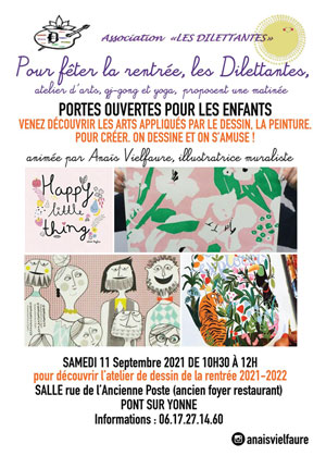 Portes ouvertes : Atelier de dessin ouvert aux enfants avec l'association Les Dilettantes et Anas Vielfaure (illustratrice muraliste)