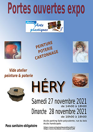 Les Ateliers d'Arts Plastiques d'Héry ouvrent leurs portes (peintures, poterie et cartonnage)