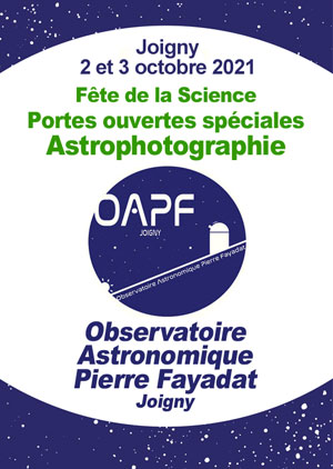 Fête de la Science et portes ouvertes spéciales Astrophotographie (visite, mini-conférences, démonstrations et manipulations des outils matériels et logiciels)