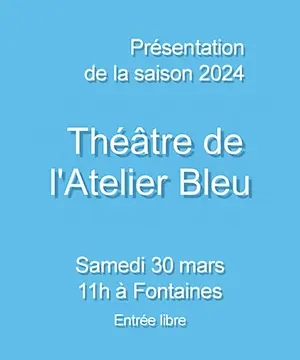 Prsentation de la saison 2024 du Thtre de l'Atelier Bleu en prsence de nombreux artistes