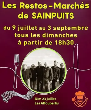 Les Restos-Marchs de Sainpuits (Fte de la Madeleine) : March de producteurs et d'artisans locaux + ambiance et animation musicale assures par Les Affoubertis + Restauration sur place