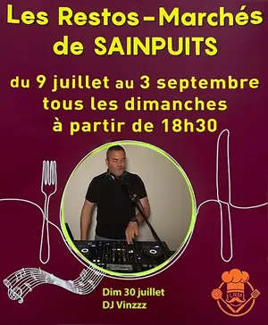 Les Restos-Marchs de Sainpuits : March de producteurs et d'artisans locaux + ambiance et animation musicale assures par DJ Vinzzz + Restauration sur place