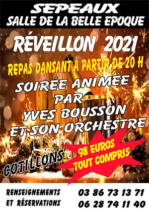 Réveillon de la Saint-Sylvestre : soirée animée par Yves Bousson et son orchestre
