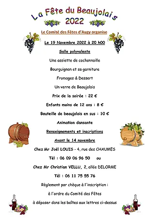Soirée Beaujolais Nouveau 