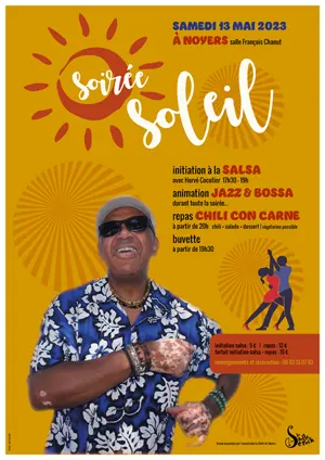 Soirée Soleil : initiation à la Salsa + Animation Jazz & Bossa + Apéro et repas Chili con carne