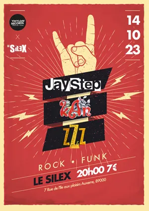 Soirée Label Vinyloff Records avec Jay Step + kÀn + ZZ&Z (rock funk)
