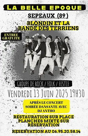 Soirée resto-concert avec Blondin et la Bande des Terriens