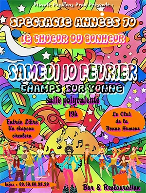 Spectacle-concert Peace & Love / Les Annes 70 par Le Choeur du Bonheur (comdie musicale)