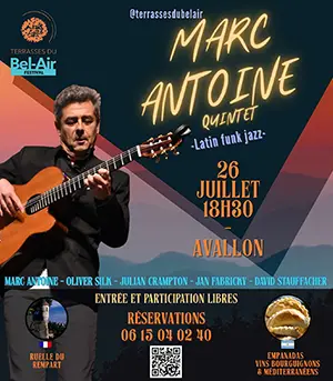 Soirée Smooth Jazz -Marc Antoine dans le cadre du Festival Terrasses du Bel-Air