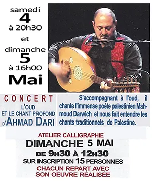 Concert dOud et de Posie et arabe et Atelier de Calligraphie arabe avec Ahmad Dari