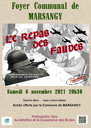 Théâtre : Le Repas des Fauves par le Théâtre Sans Nom de Maillot (comédie dramatique de Vahé Katcha / Mise en scène : Jean Rouchon)
