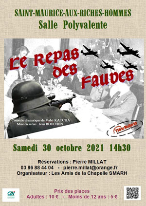 Théâtre : Le Repas des Fauves par le Théâtre Sans Nom de Maillot (comédie dramatique de Vahé Katcha / Mise en scène : Jean Rouchon)