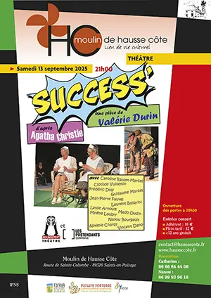 Théâtre : Success' (comédie policière de Valérie Durin d'après Agatha Christie) par la Compagnie Les Prétendants