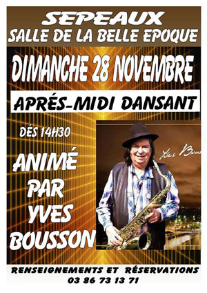 Après-midi dansant animé par Yves Bousson et son orchestre