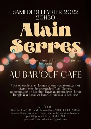 Concert d'Alain Serres (auteur, compositeur, interprète / Chanson française aux influences cajun et de la Louisiane)