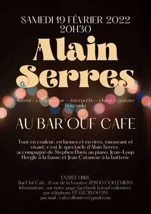 Concert d'Alain Serres (auteur, compositeur, interprte / Chanson franaise aux influences cajun et de la Louisiane)