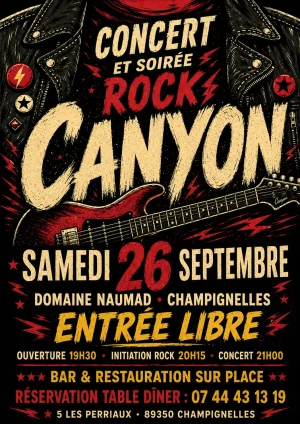 Concert rock avec le groupe Canyon – Champignelles (Domaine Naumad)