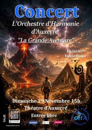 Concert "La Grande Aventure" avec l'Orchestre d'Harmonie d'Auxerre (en invité : YonneBrass) – Auxerre (Théâtre)