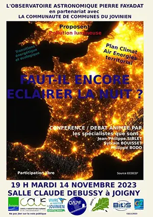 Confrence : Faut-il encore clairer la nuit ?