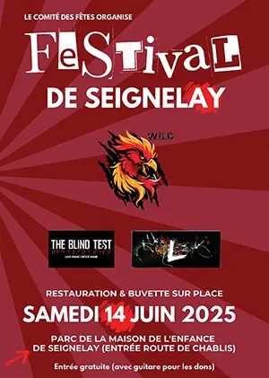 Festival de Seignelay : Concerts rock avec les groupes Wild + The Blid Test + L