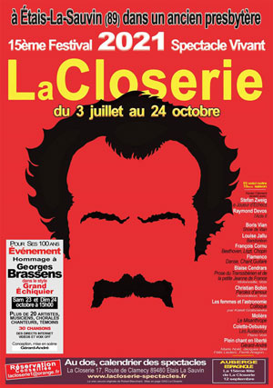 Présentation du programme des spectacles 2021 de La Closerie : tous les artistes en direct ou en visio-conférence sur écran