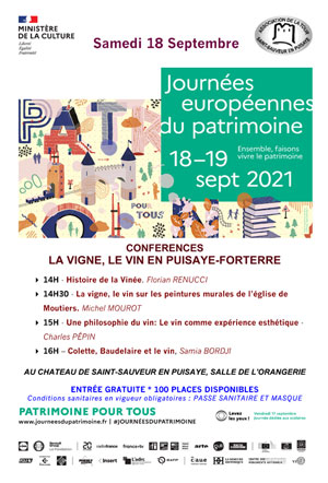 Journes europennes du Patrimoine : Confrences 