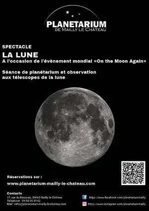 S�ance de plan�tarium et observation aux t�lescopes de la lune � l�occasion de l��v�nement mondial 