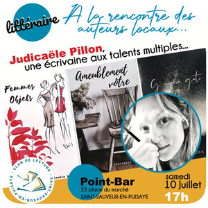 Rencontre littraire avec Judicale Pillon (crivaine aux talents multiples)