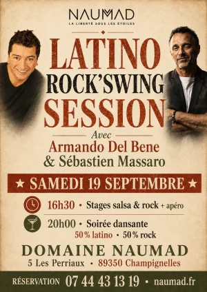 Stage et Bal latino Rock'Swing – Champignelles (Domaine Naumad)