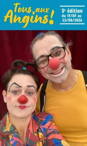 Spectacle en famille avec le Duo Senza Nome (Duo de clowns à partir de 3 ans) dans le cadre du festival "Tous aux Angins !" – Tannerre-en-Puisaye (Lieu-dit Les Angins / sous chapiteau)
