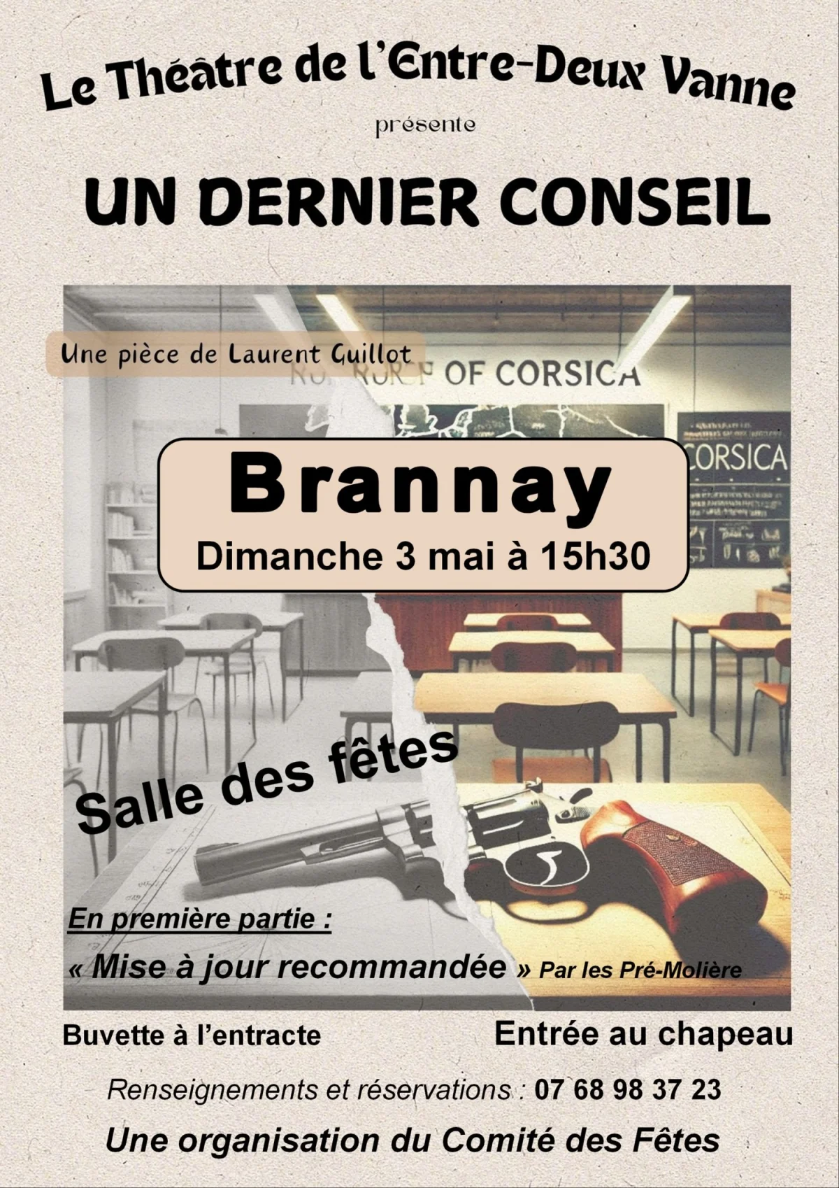 Théâtre : "Mise à jour recommandée" et  "Un dernier conseil" par le Théâtre de l'Entre Deux Vanne – Brannay (Salle des fêtes) (affiche de l’événement)