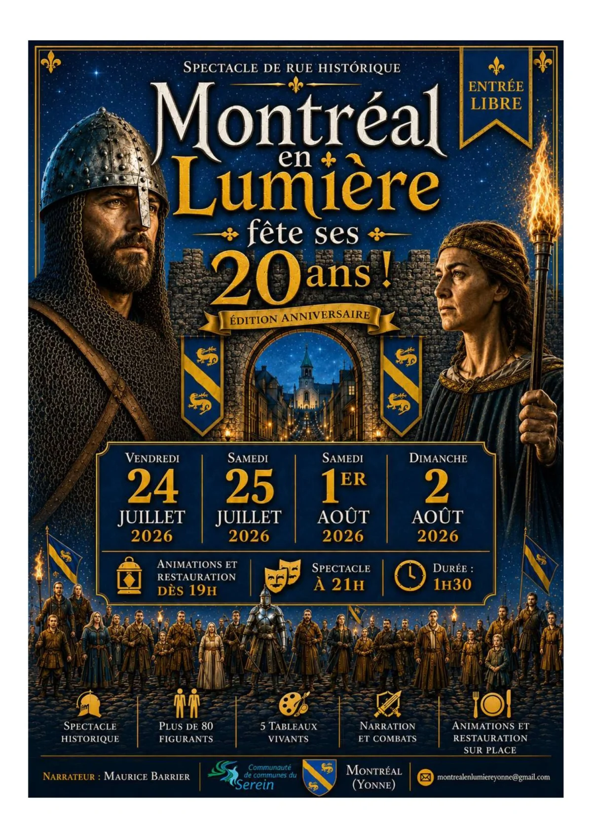 Montréal en Lumière fête ses 20 ans – Montréal (Place du Prieuré Saint Bernard) (affiche de l’événement)