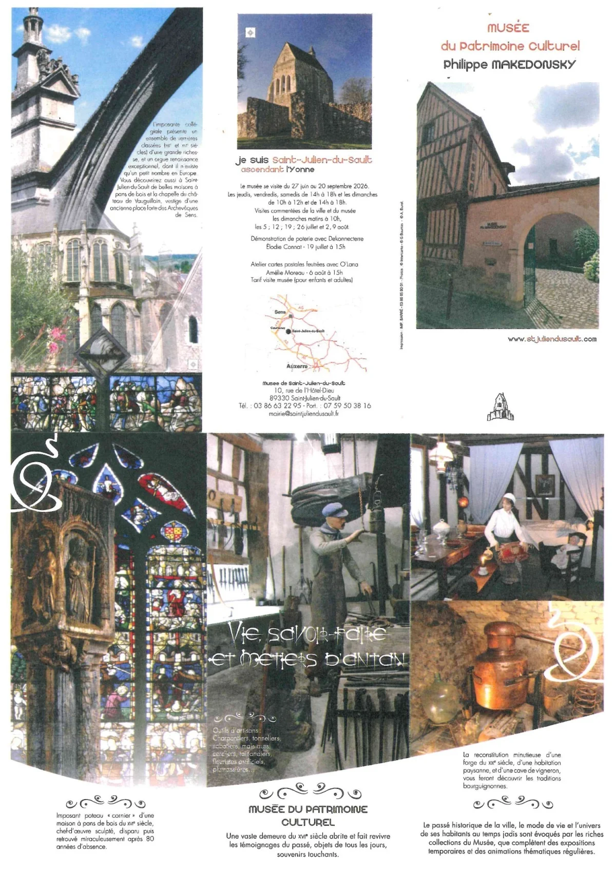 Musée du Patrimoine Culturel Philippe Makedonsky – Saint Julien du Sault (Musée) (affiche de l’événement)