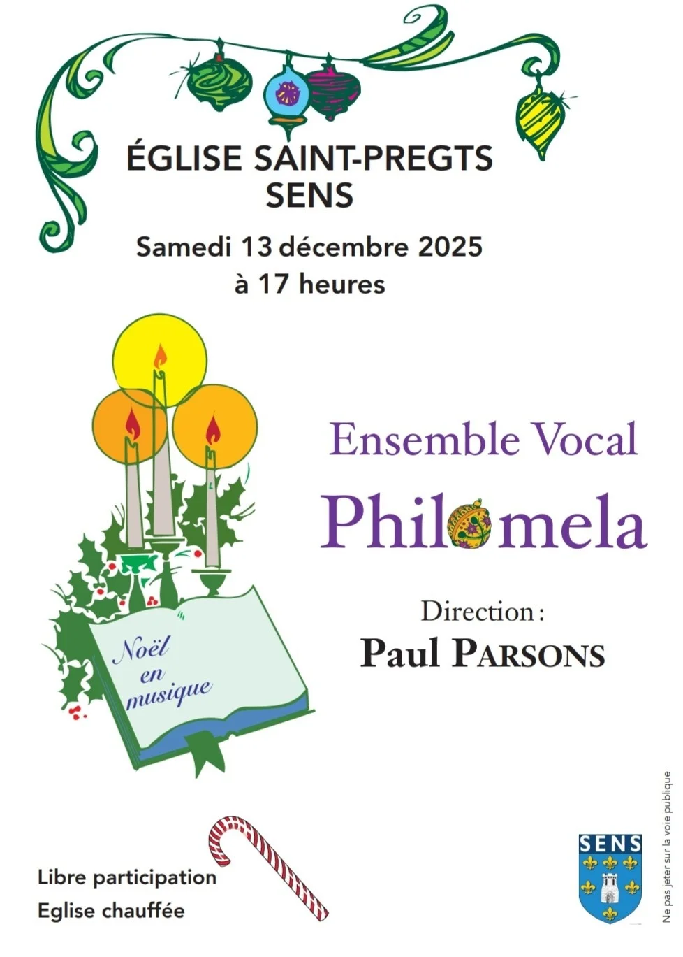 Noël en musique – Sens (Eglise Saint-Pregts. Sens 89.) (affiche de l’événement)