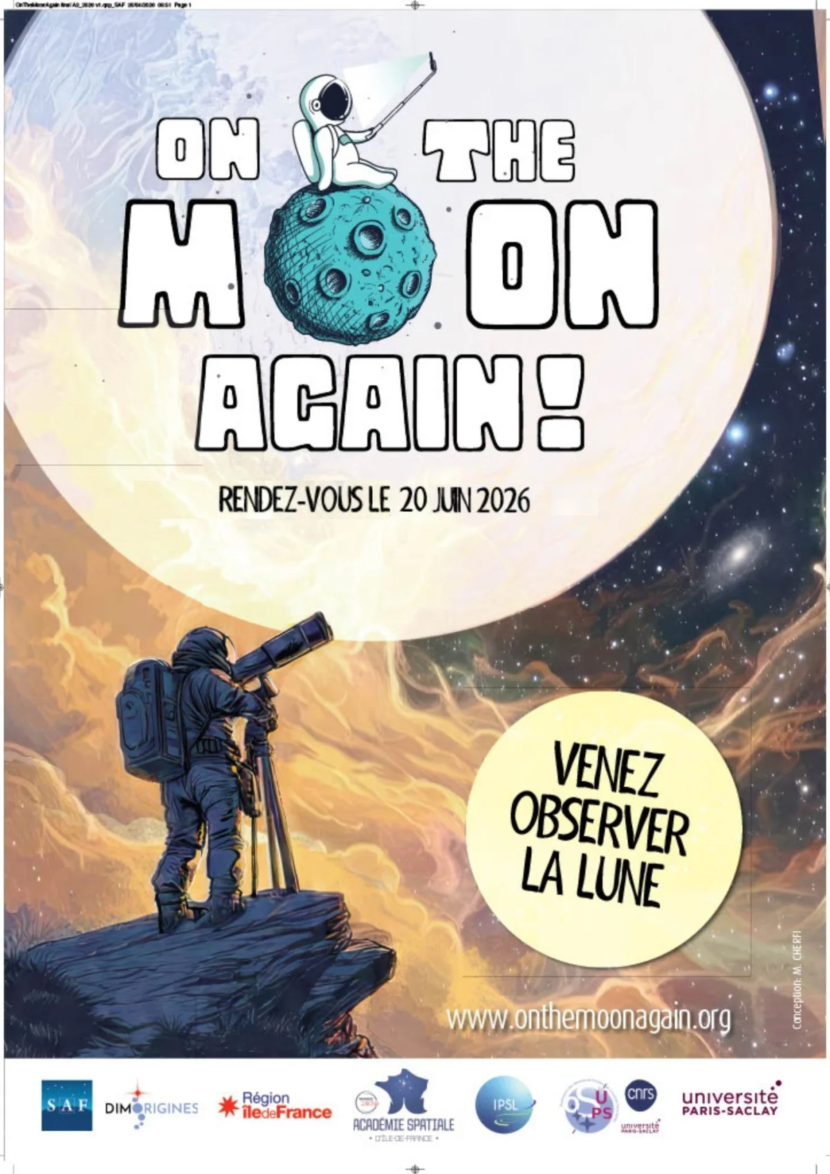 On The Moon Again — Soirée astronomie à Boutissaint – Treigny-perreuse-sainte-colombe (Parc Animalier de Boutissaint) (affiche de l’événement)