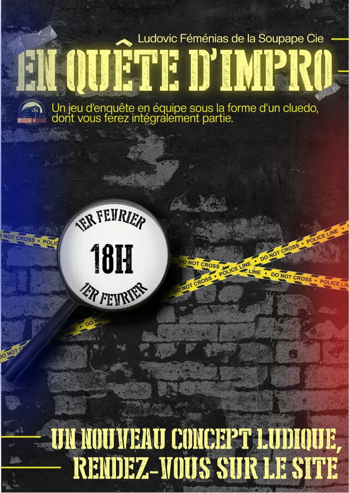 En quête d'impro – Auxerre (péniche théâtre La scène des quais) (affiche de l’événement)