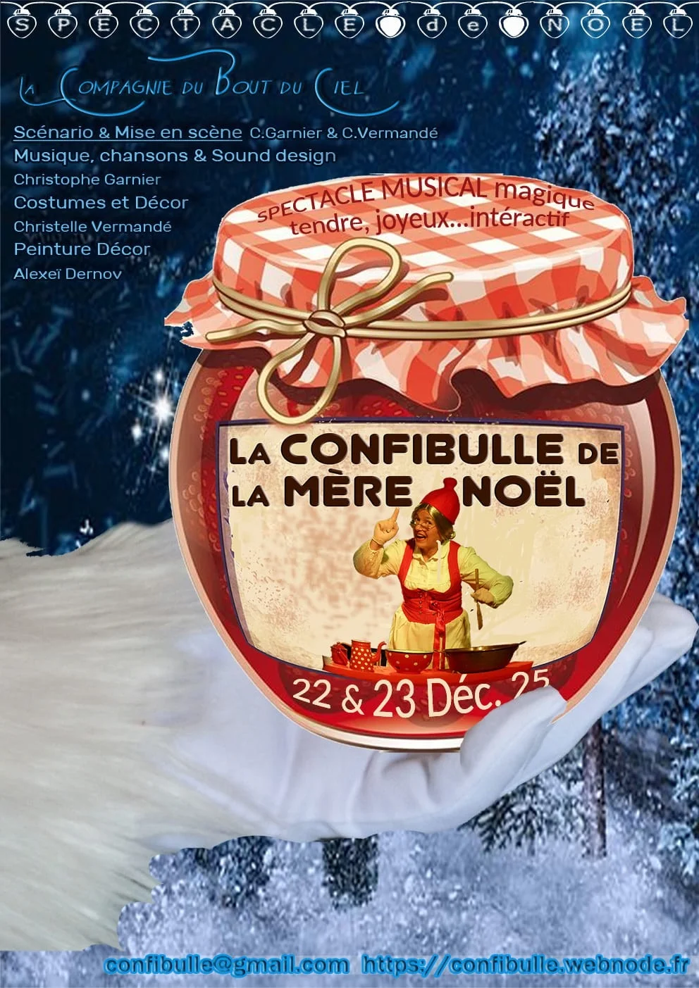 LA CONFIBULLE DE LA MERE NOEL / Spectacle Musical / dès 3 ans – Auxerre (Péniche-théâtre La scène des quais) (affiche de l’événement)