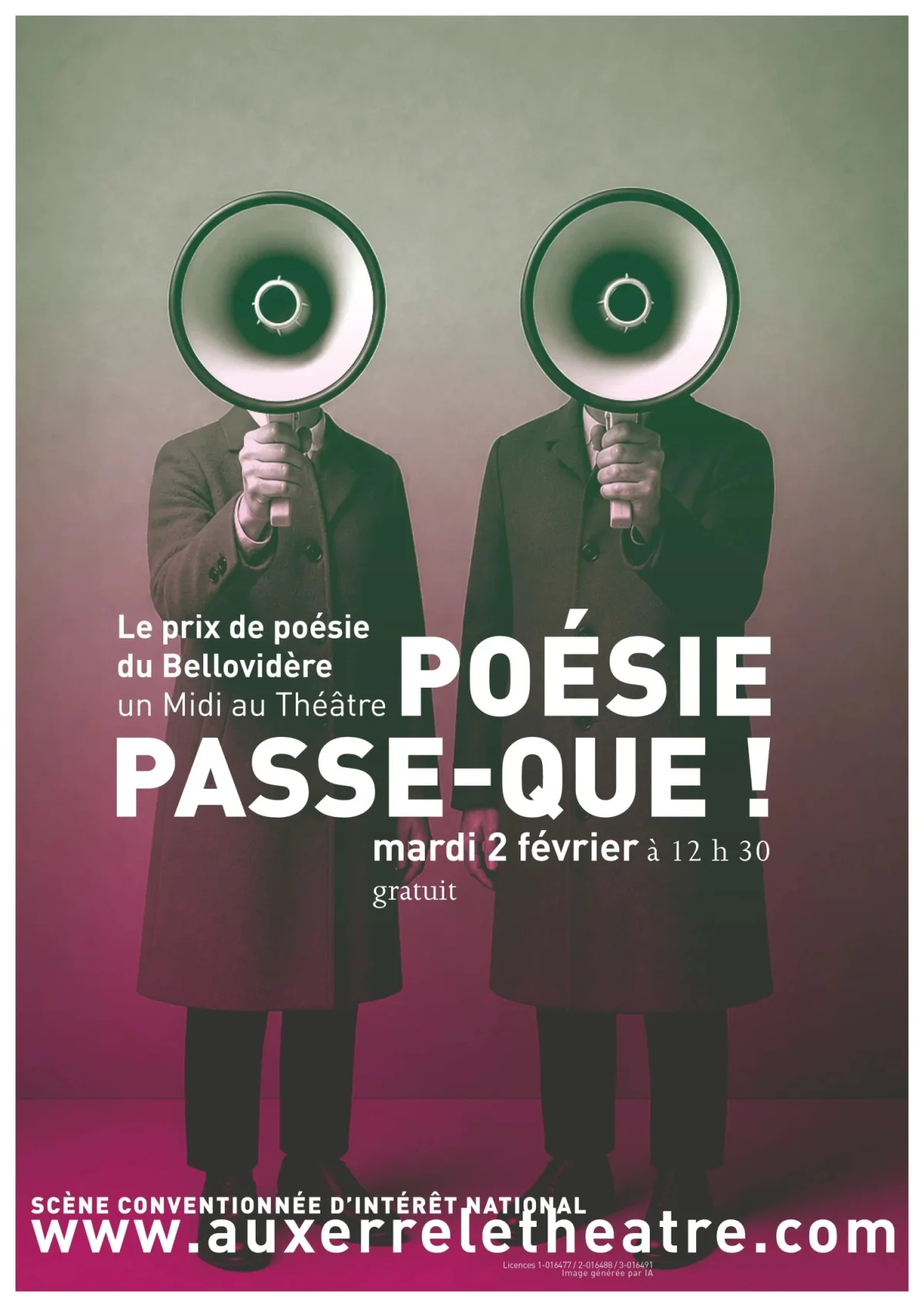 Poésie Passe-Que ! – Auxerre (Théâtre d'Auxerre) (affiche de l’événement)