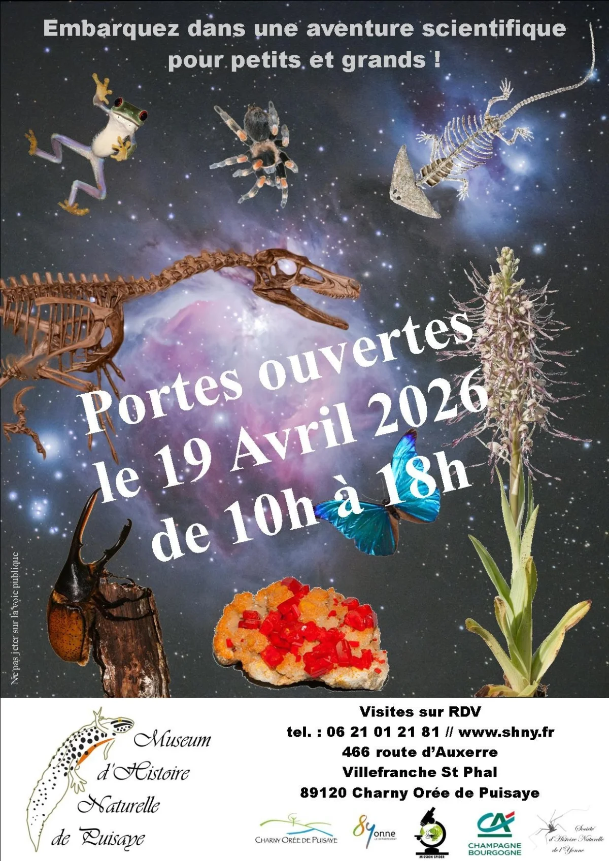 Portes Ouvertes du Muséum d'Histoire Naturelle de Puisaye – Villefranche (Muséum d'Histoire Naturelle de Puisaye) (affiche de l’événement)