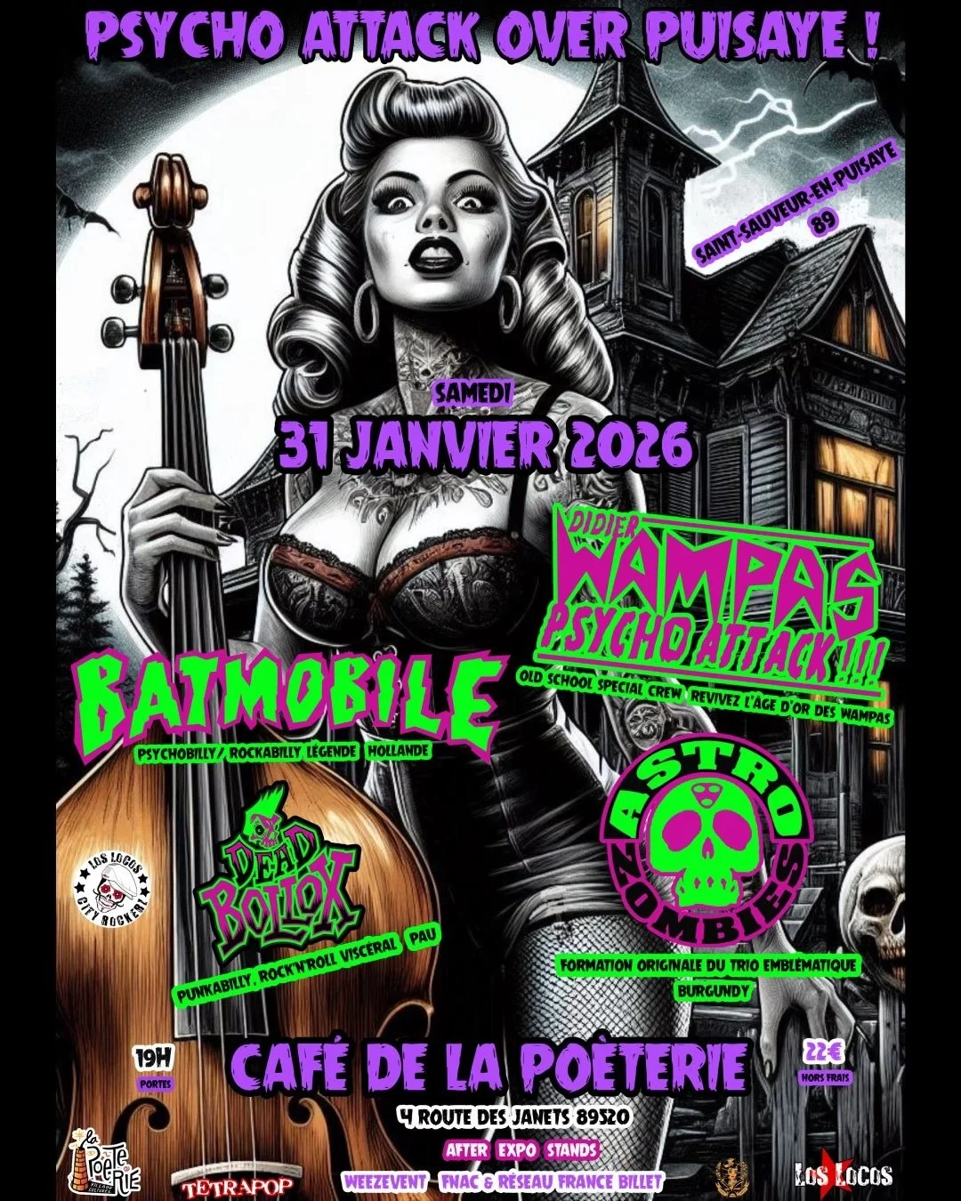 Psycho Attack Over Puisaye – Saint-Sauveur-en-Puisaye (La Poèterie - Village Culturel) (affiche de l’événement)